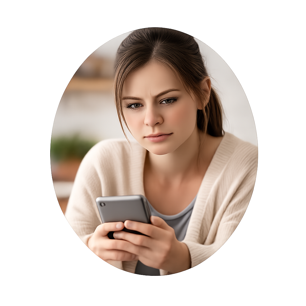 mujer mirando al movil 1